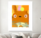 Miyazaki Glitch - Totoro (color) by Hyo Kim on GIANT ART - orange digital painting