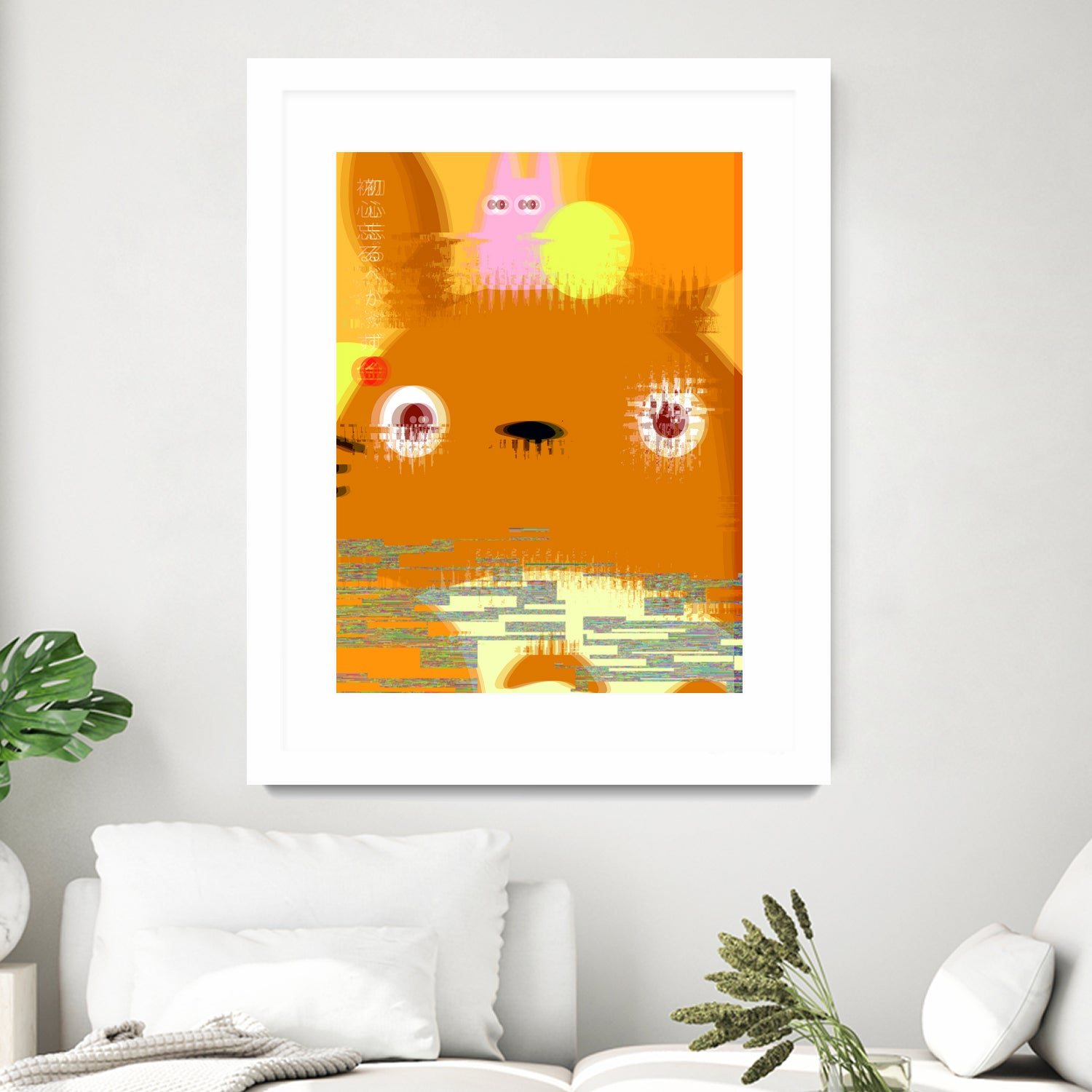 Miyazaki Glitch - Totoro (color) by Hyo Kim on GIANT ART - orange digital painting