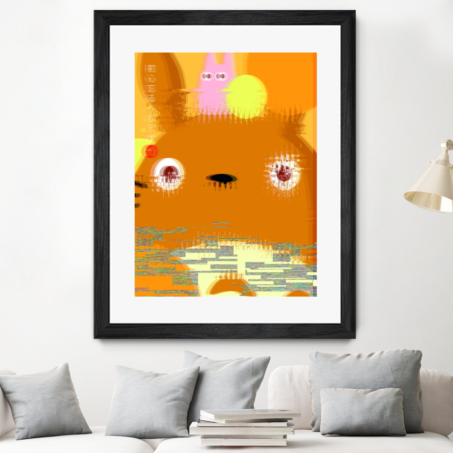 Miyazaki Glitch - Totoro (color) by Hyo Kim on GIANT ART - orange digital painting