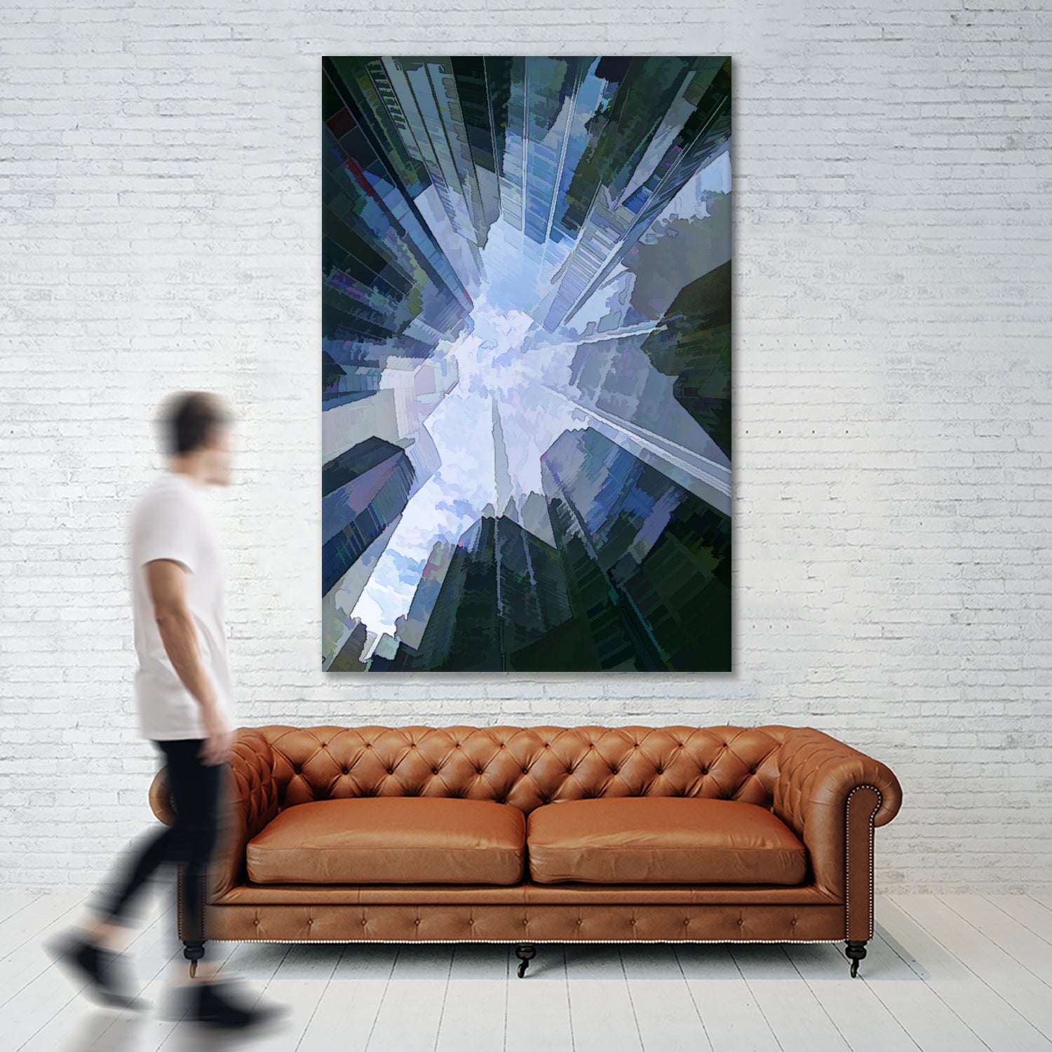 Glass Ceiling Shattered by Randy Witte on GIANT ART - blue digital painting