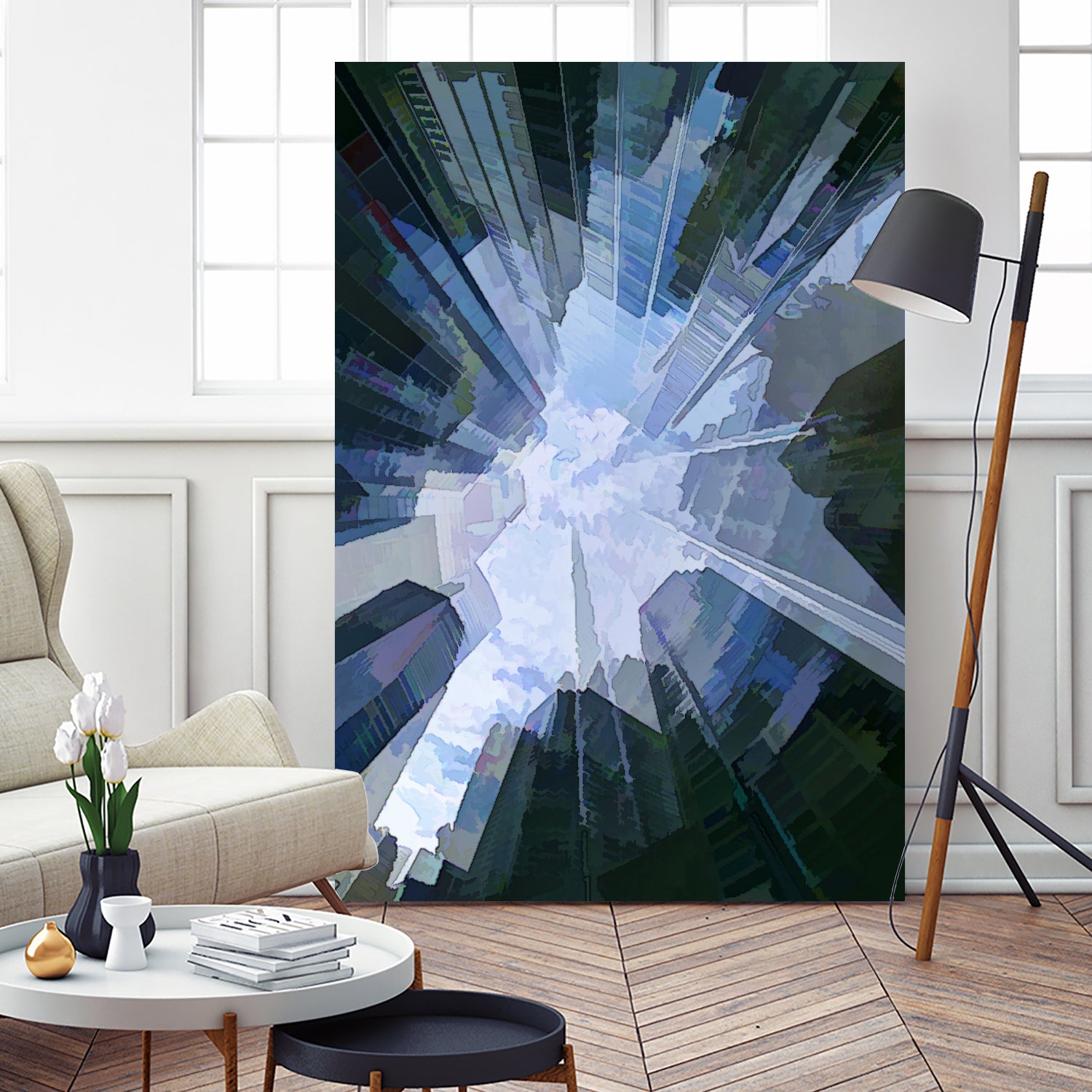 Glass Ceiling Shattered by Randy Witte on GIANT ART - blue digital painting