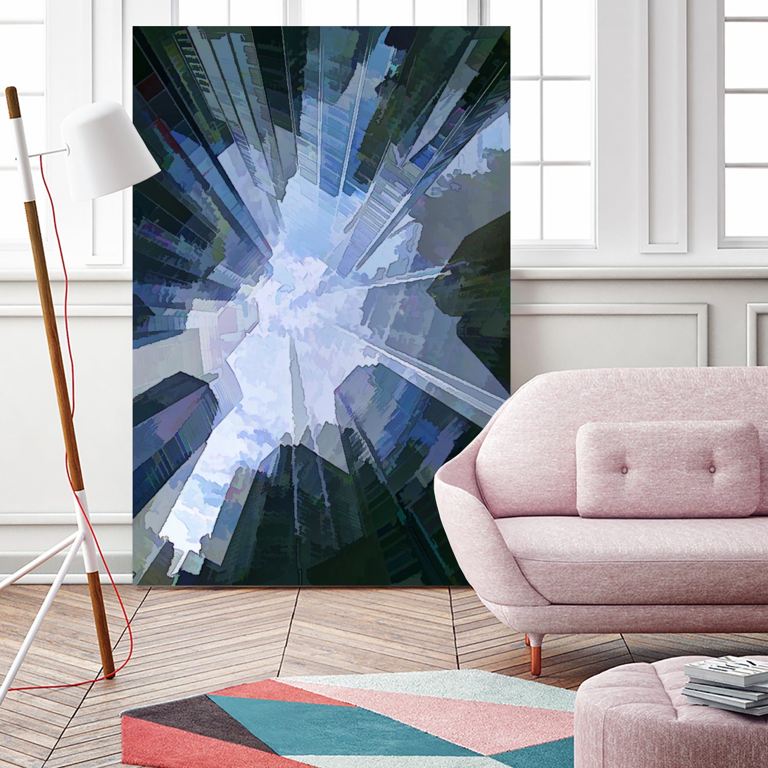 Glass Ceiling Shattered by Randy Witte on GIANT ART - blue digital painting