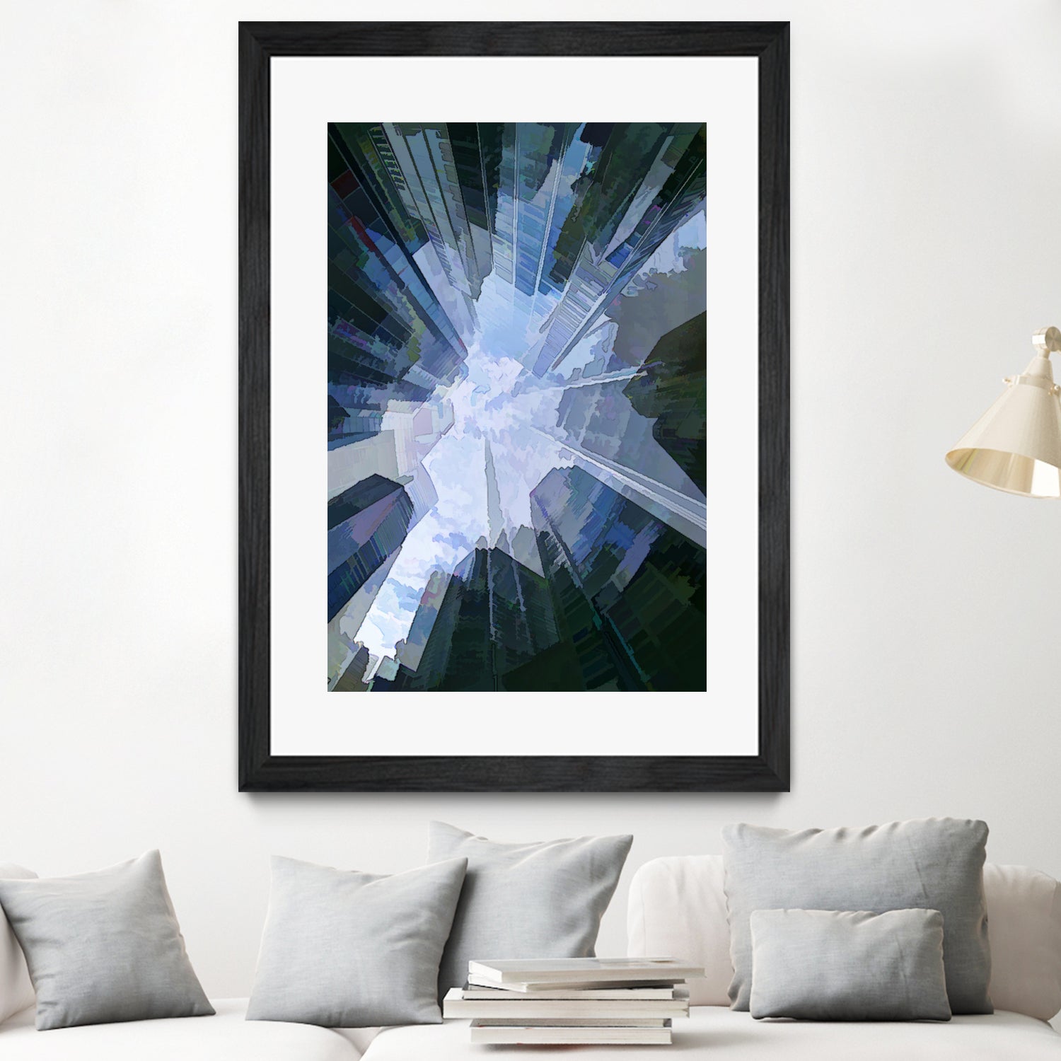 Glass Ceiling Shattered by Randy Witte on GIANT ART - blue digital painting