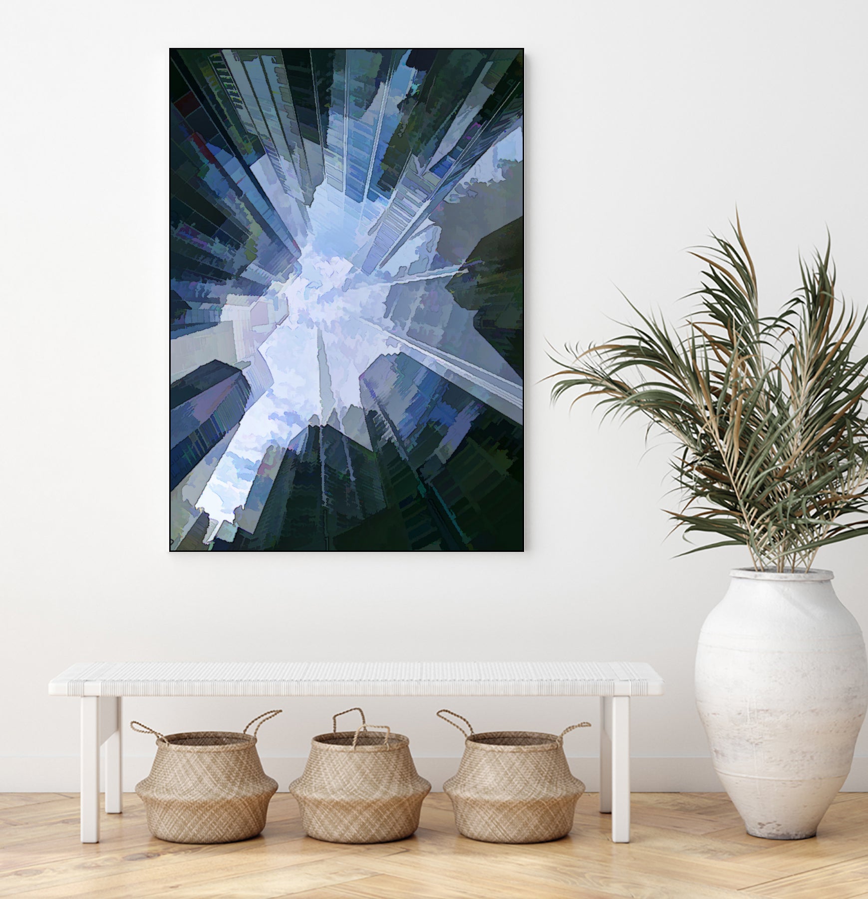 Glass Ceiling Shattered by Randy Witte on GIANT ART - blue digital painting