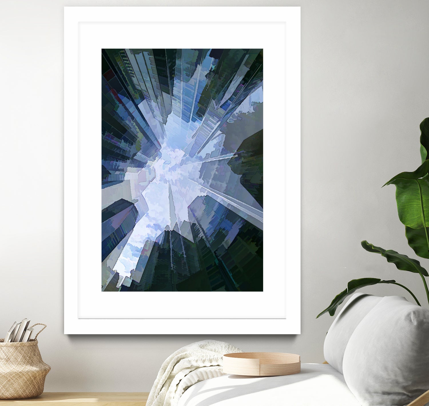 Glass Ceiling Shattered by Randy Witte on GIANT ART - blue digital painting