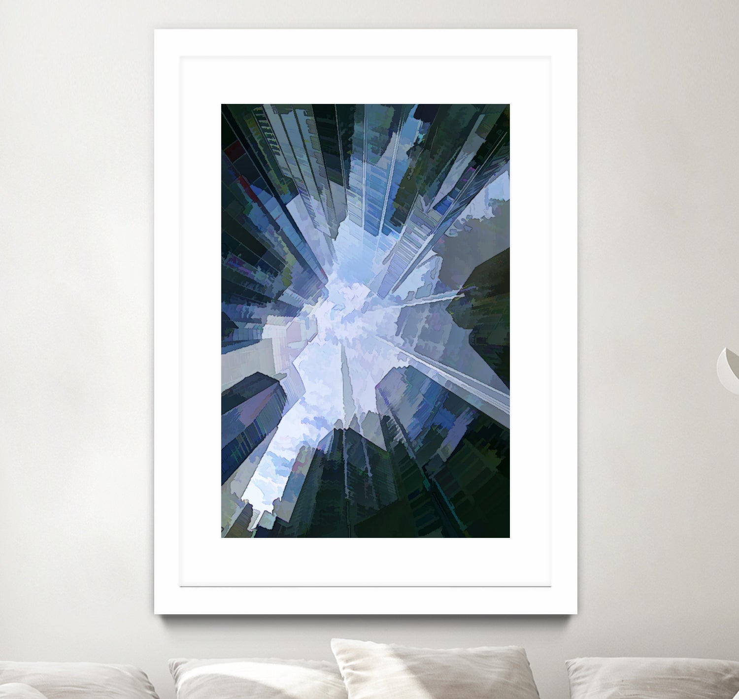 Glass Ceiling Shattered by Randy Witte on GIANT ART - blue digital painting