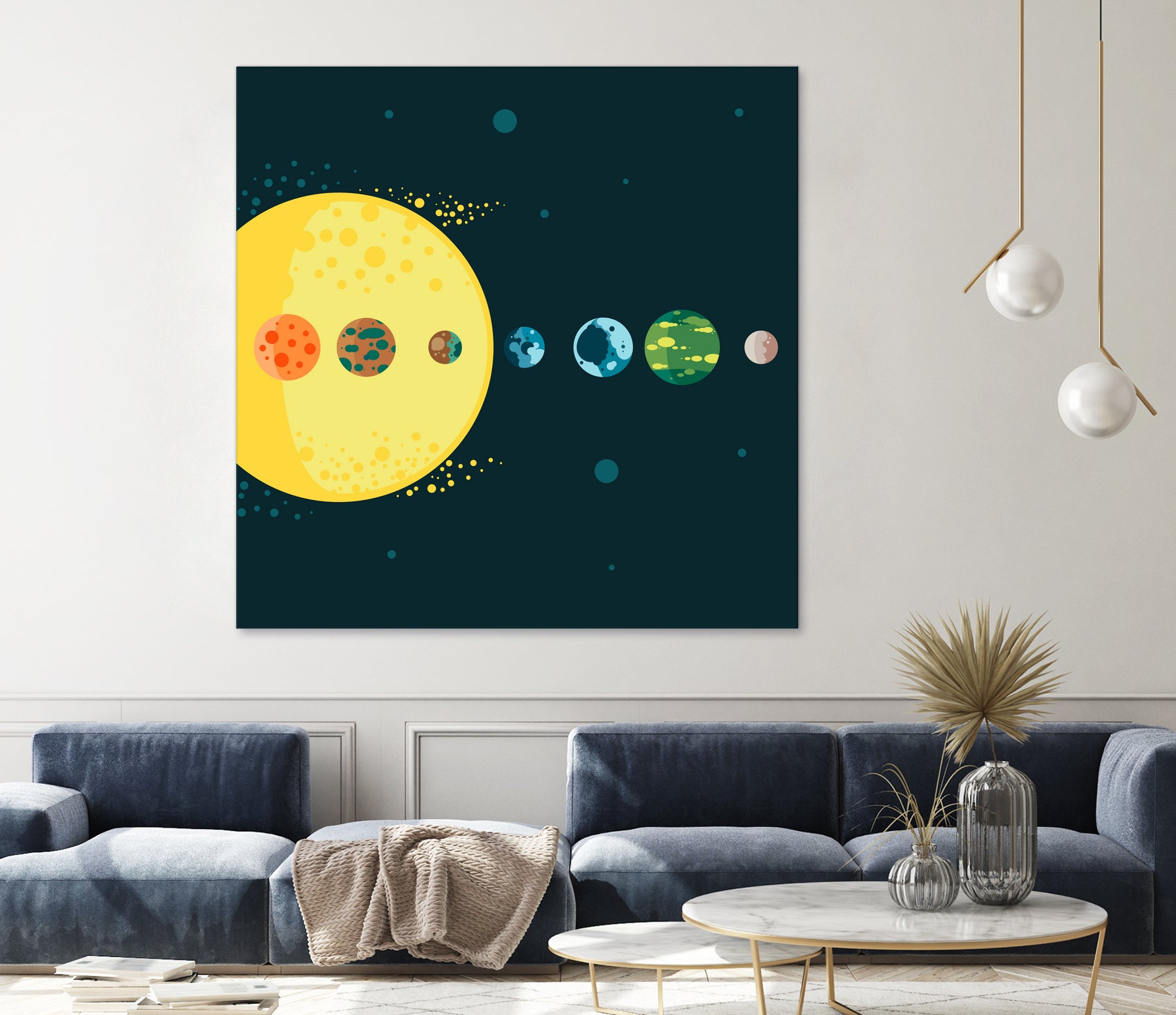 Trappist System by Alessandra Gagliano on GIANT ART - blue vector illustration