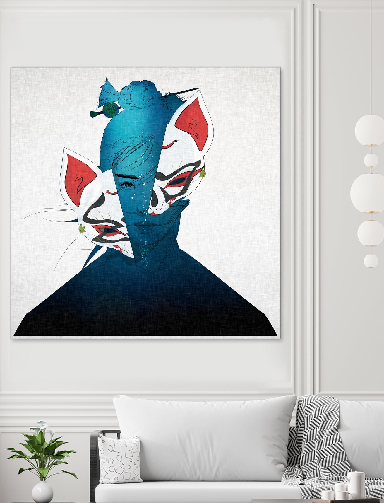 Fox Mask by Yuichi Suzuki on GIANT ART - black vector illustration