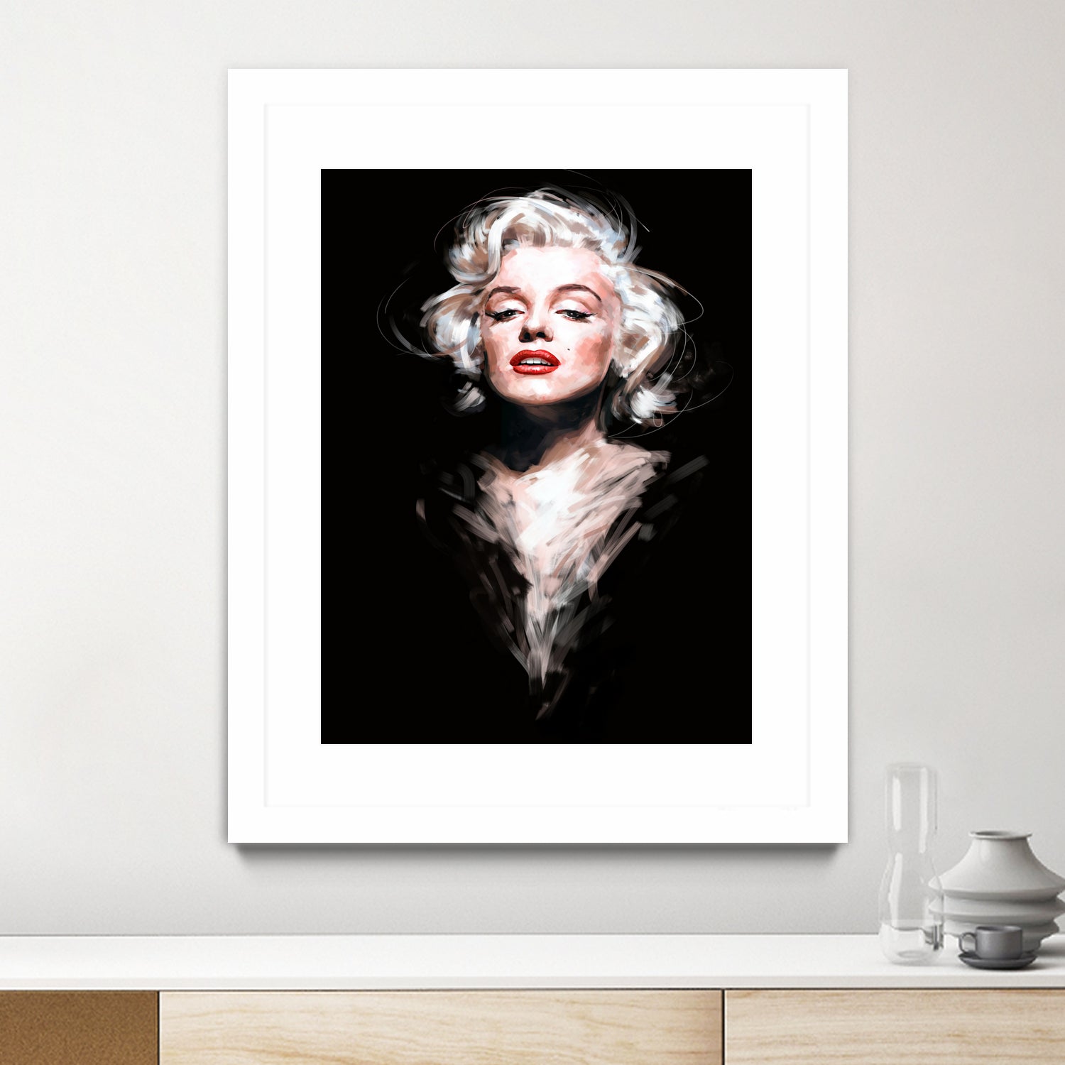 Marilyn by Dmitry Belov on GIANT ART - black digital painting