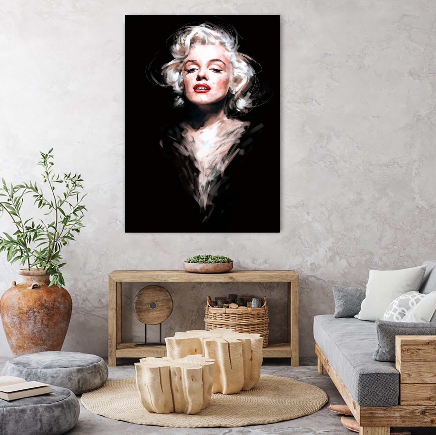 Marilyn by Dmitry Belov on GIANT ART - black digital painting