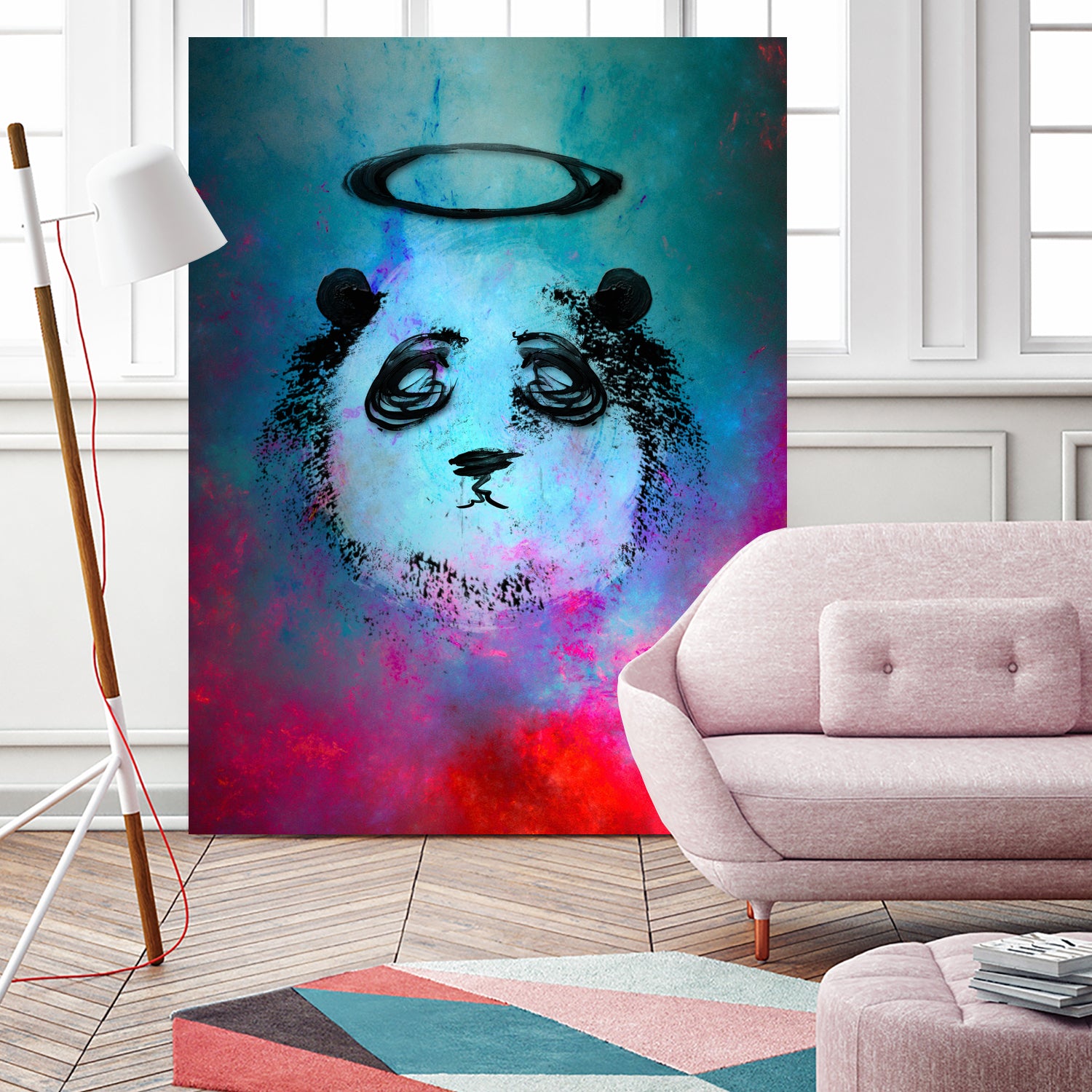 Halo Panda by Nikhil Shinde on GIANT ART - blue digital painting