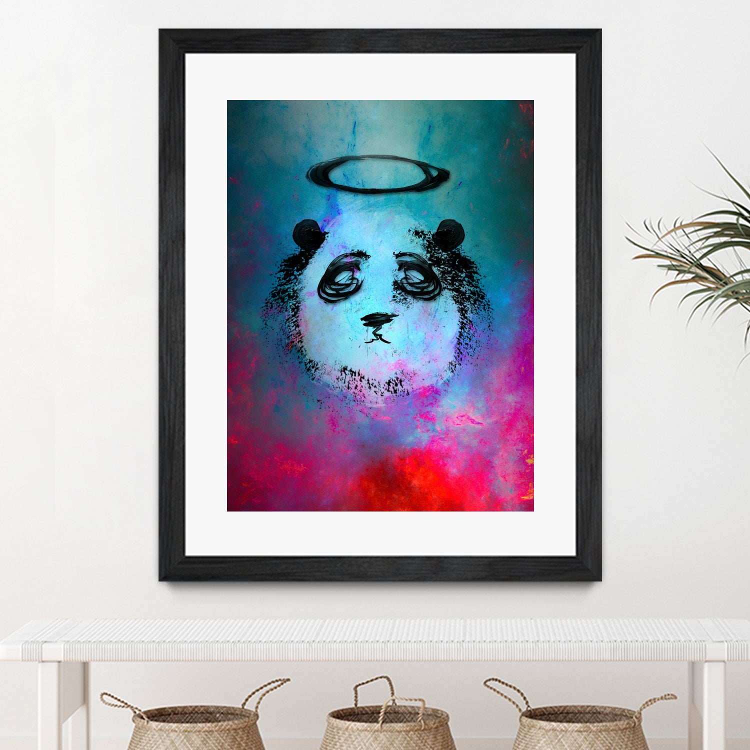 Halo Panda by Nikhil Shinde on GIANT ART - blue digital painting