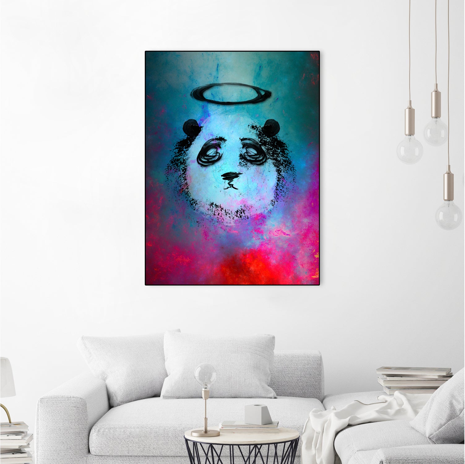 Halo Panda by Nikhil Shinde on GIANT ART - blue digital painting