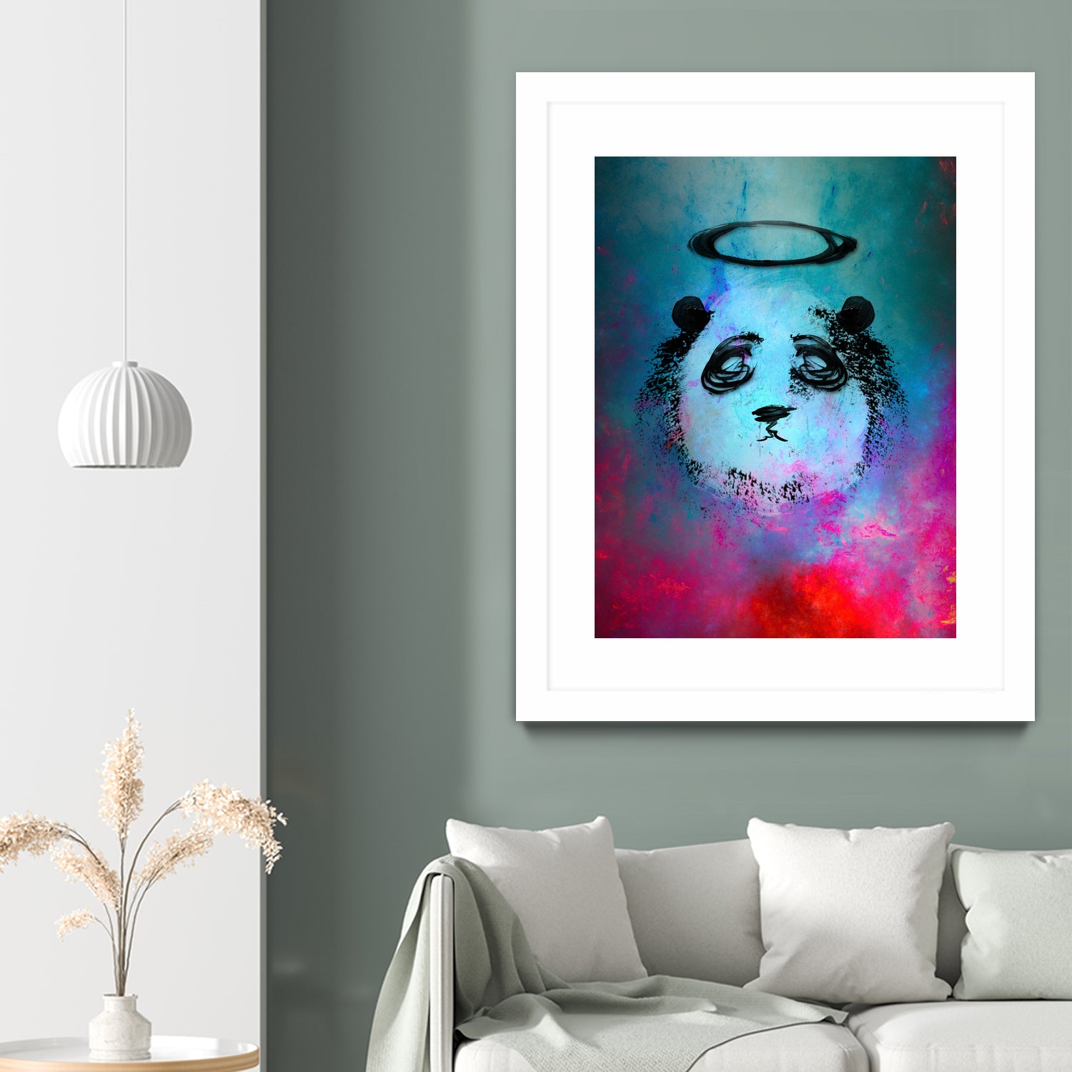 Halo Panda by Nikhil Shinde on GIANT ART - blue digital painting