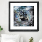 Pirate Ship Rough Storm by Clifford Miller on GIANT ART - gray 3d art