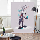 ECO WILE E COYOTEPNT by Simon Guilloteau on GIANT ART - fuchsia vector illustration