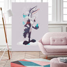 ECO WILE E COYOTEPNT by Simon Guilloteau on GIANT ART - fuchsia vector illustration