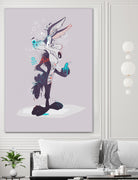 ECO WILE E COYOTEPNT by Simon Guilloteau on GIANT ART - fuchsia vector illustration