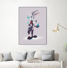 ECO WILE E COYOTEPNT by Simon Guilloteau on GIANT ART - fuchsia vector illustration