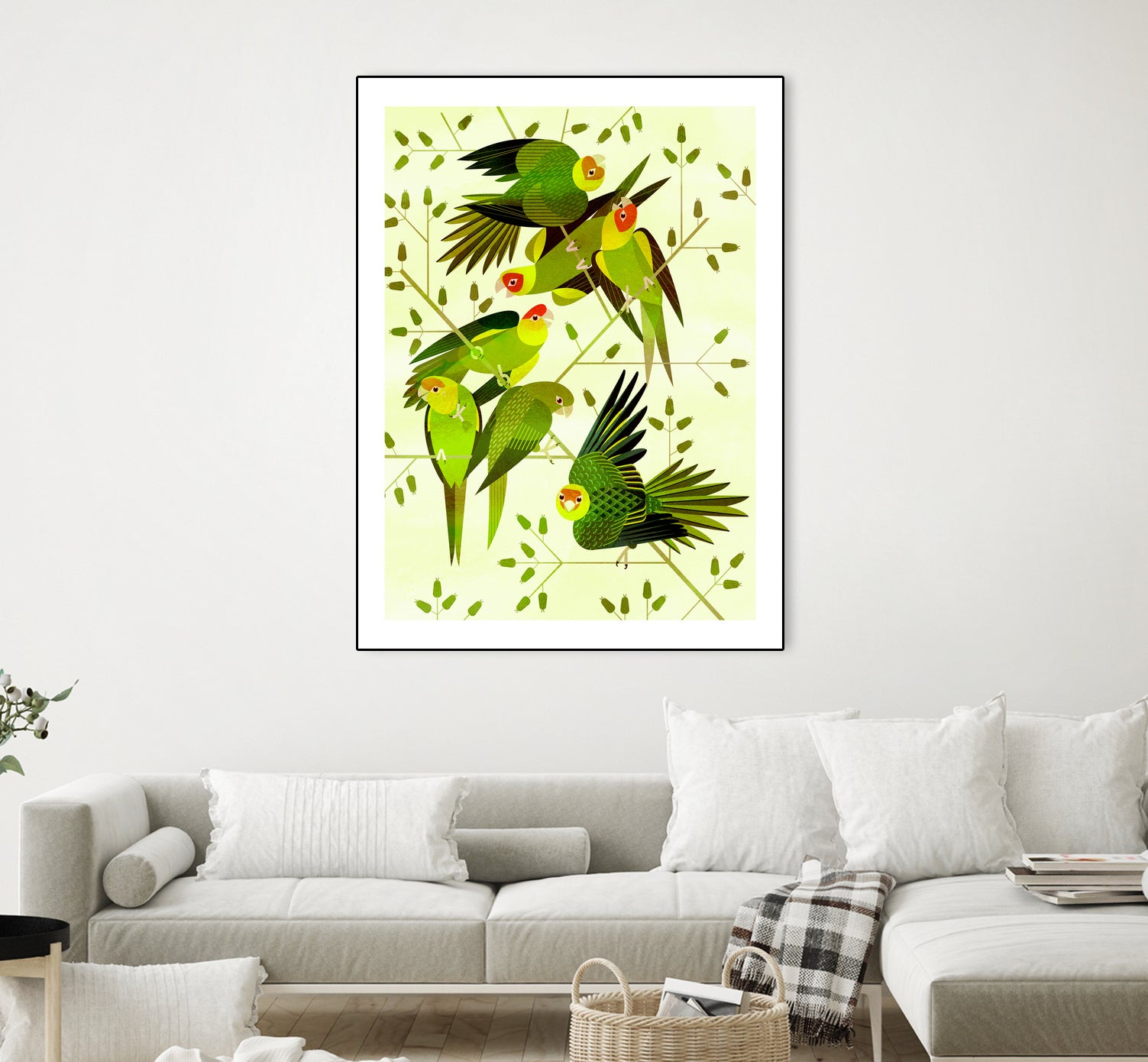 Carolina Parakeet by Scott Partridge on GIANT ART - green vector illustration