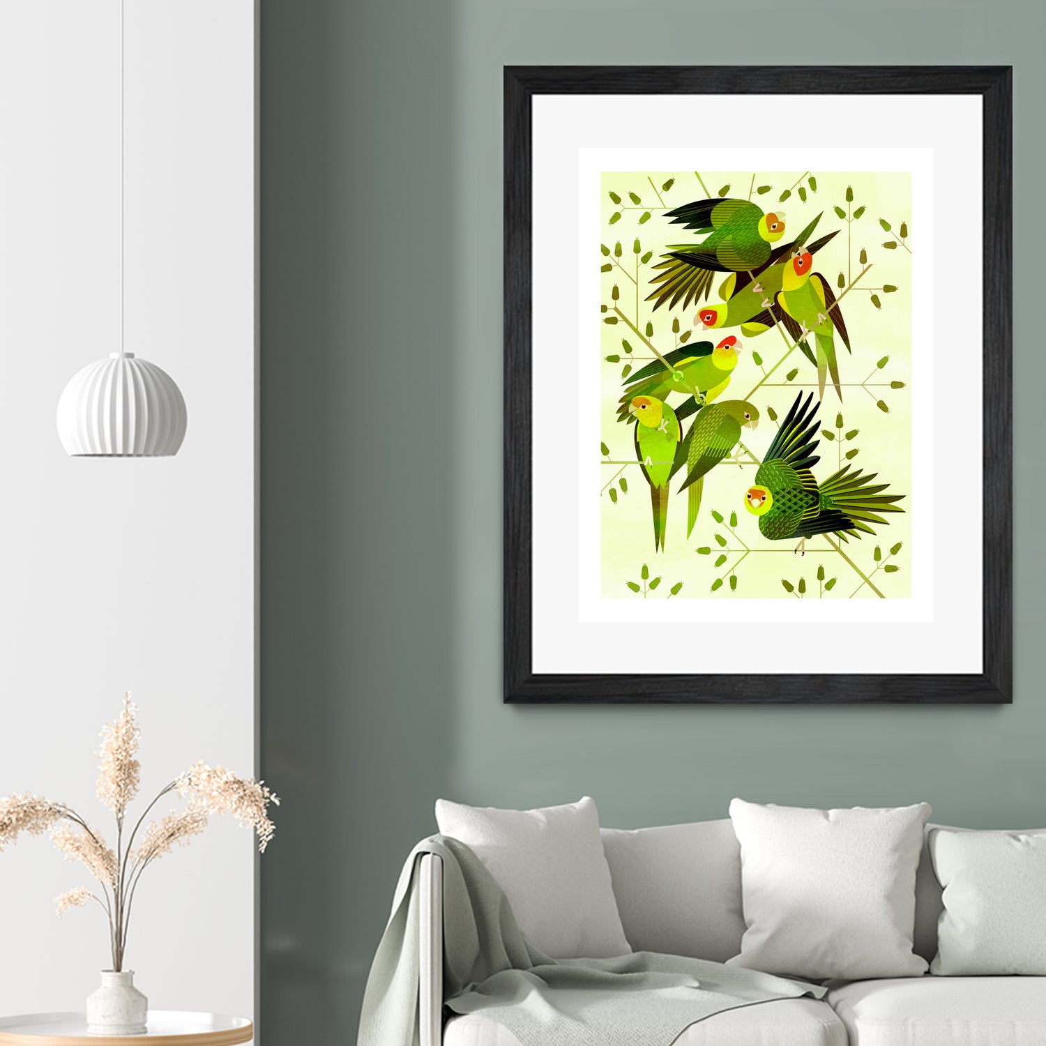 Carolina Parakeet by Scott Partridge on GIANT ART - green vector illustration