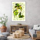 Carolina Parakeet by Scott Partridge on GIANT ART - green vector illustration