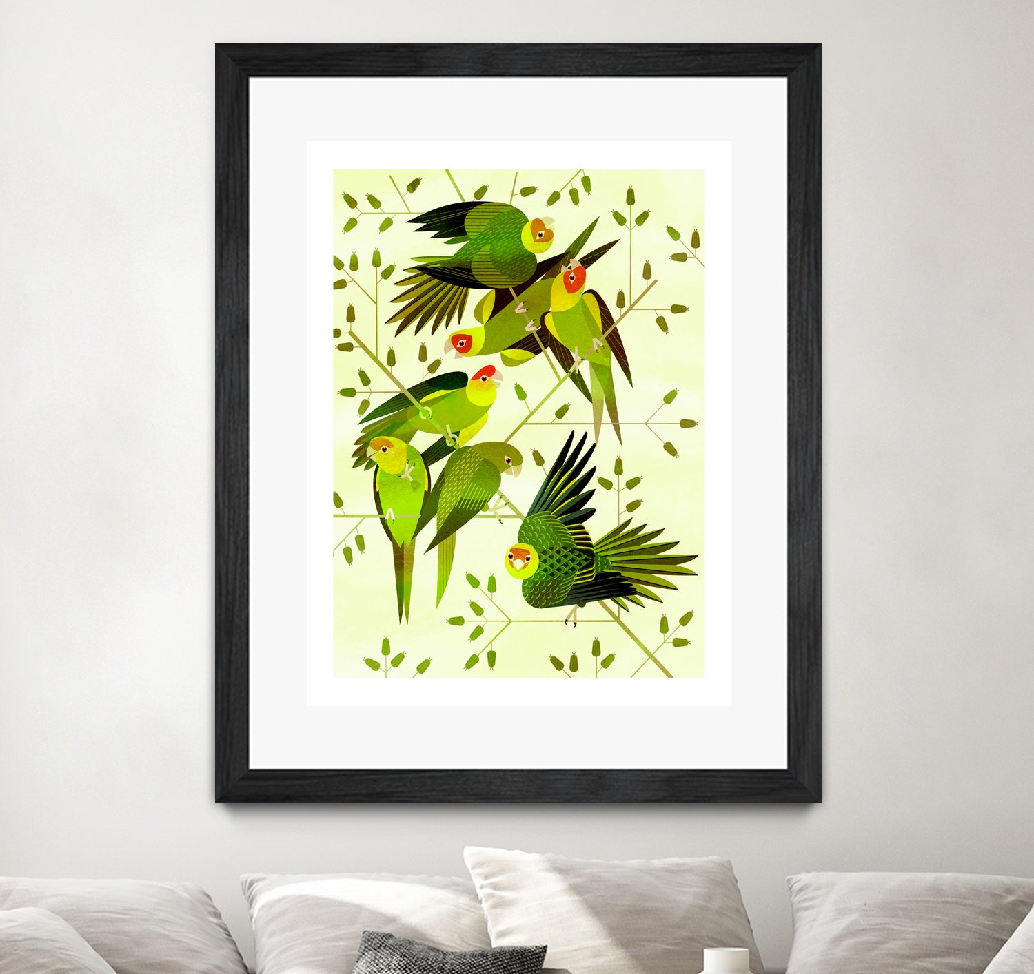 Carolina Parakeet by Scott Partridge on GIANT ART - green vector illustration