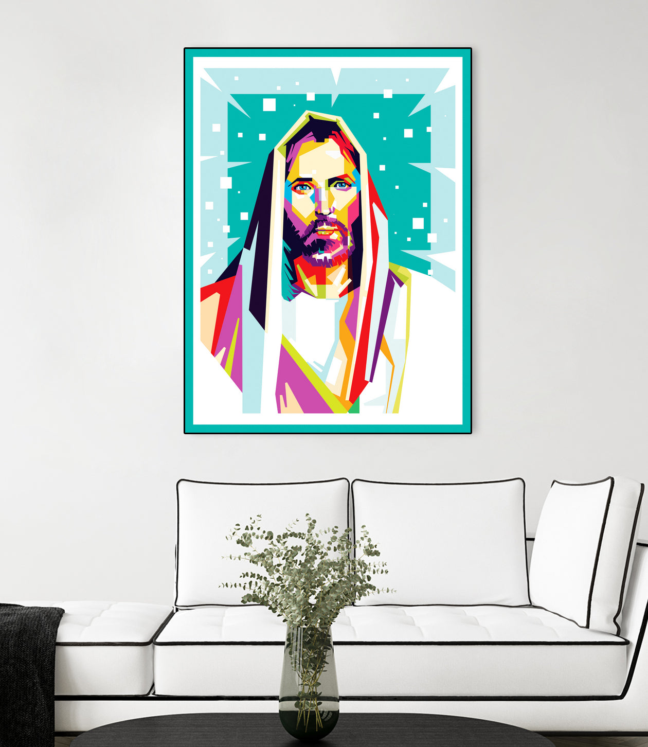 Jesus Christ in WPAP art by Riweldo Sayuna on GIANT ART - blue character design