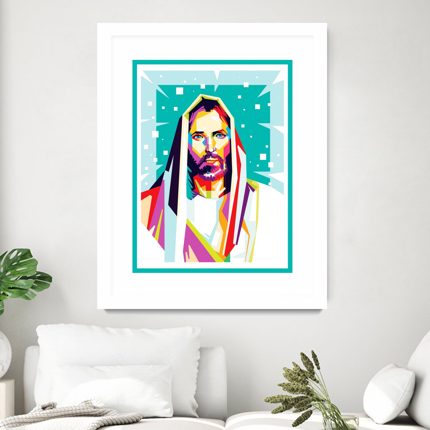 Jesus Christ in WPAP art by Riweldo Sayuna on GIANT ART - blue character design