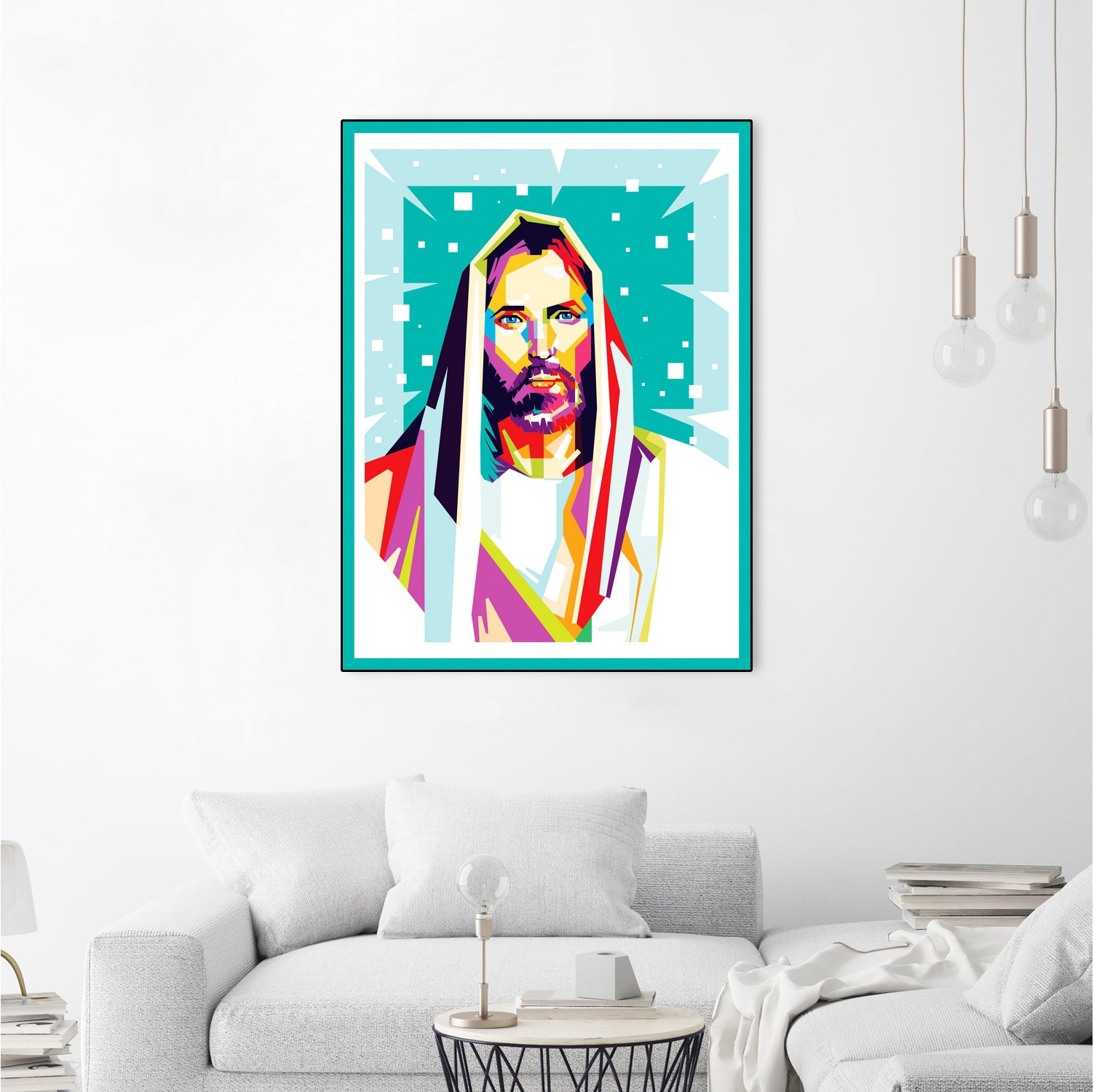 Jesus Christ in WPAP art by Riweldo Sayuna on GIANT ART - blue character design