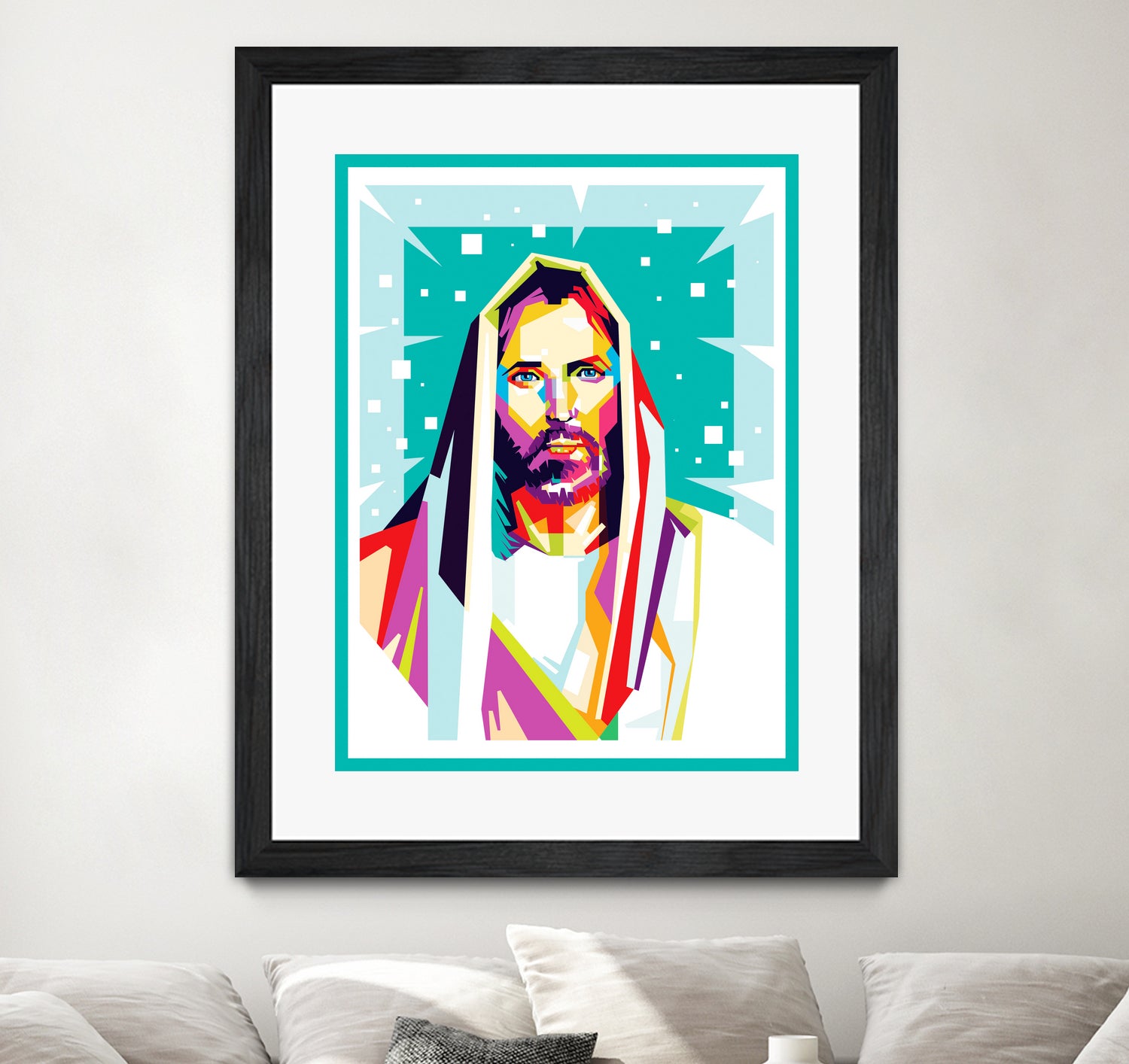 Jesus Christ in WPAP art by Riweldo Sayuna on GIANT ART - blue character design