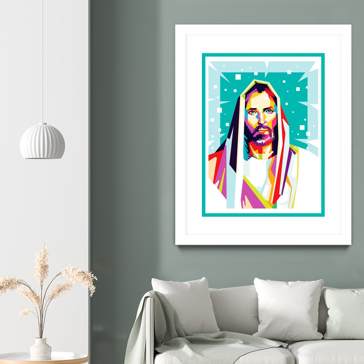 Jesus Christ in WPAP art by Riweldo Sayuna on GIANT ART - blue character design