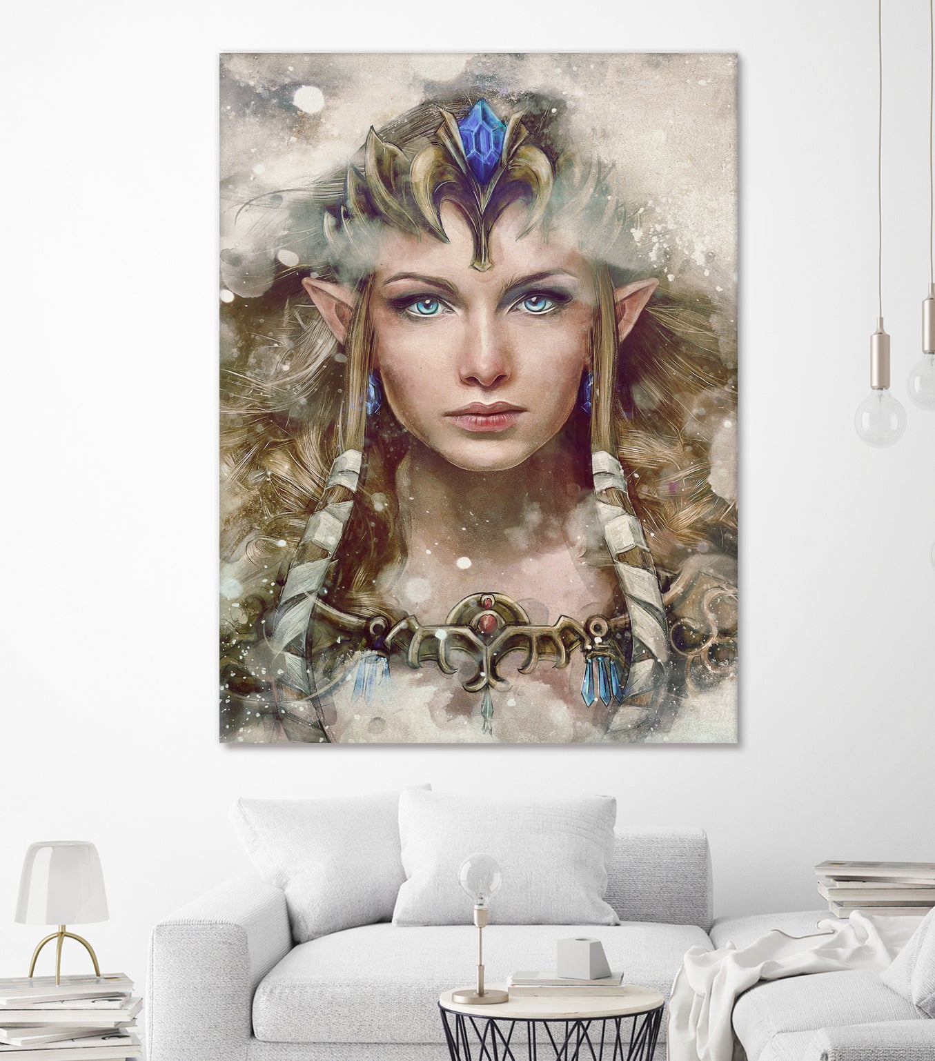 Epic Princess Zelda Portrait by Barrett Biggers on GIANT ART - brown digital painting