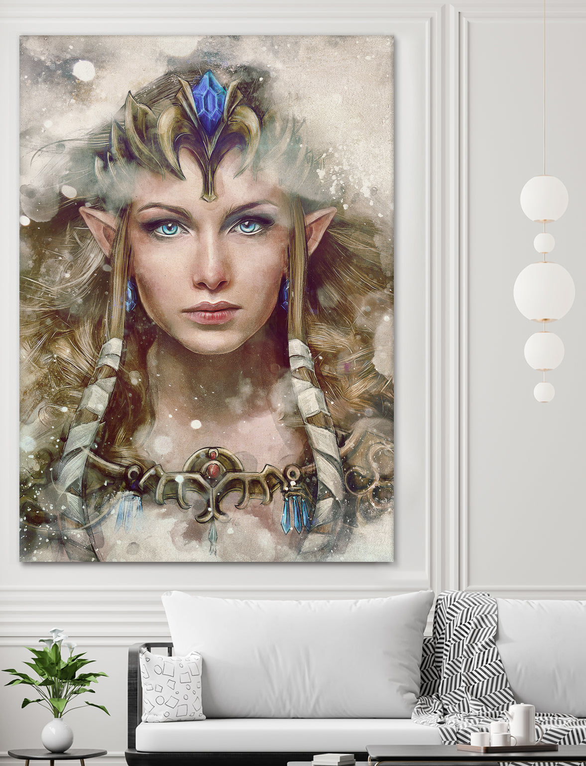 Epic Princess Zelda Portrait by Barrett Biggers on GIANT ART - brown digital painting