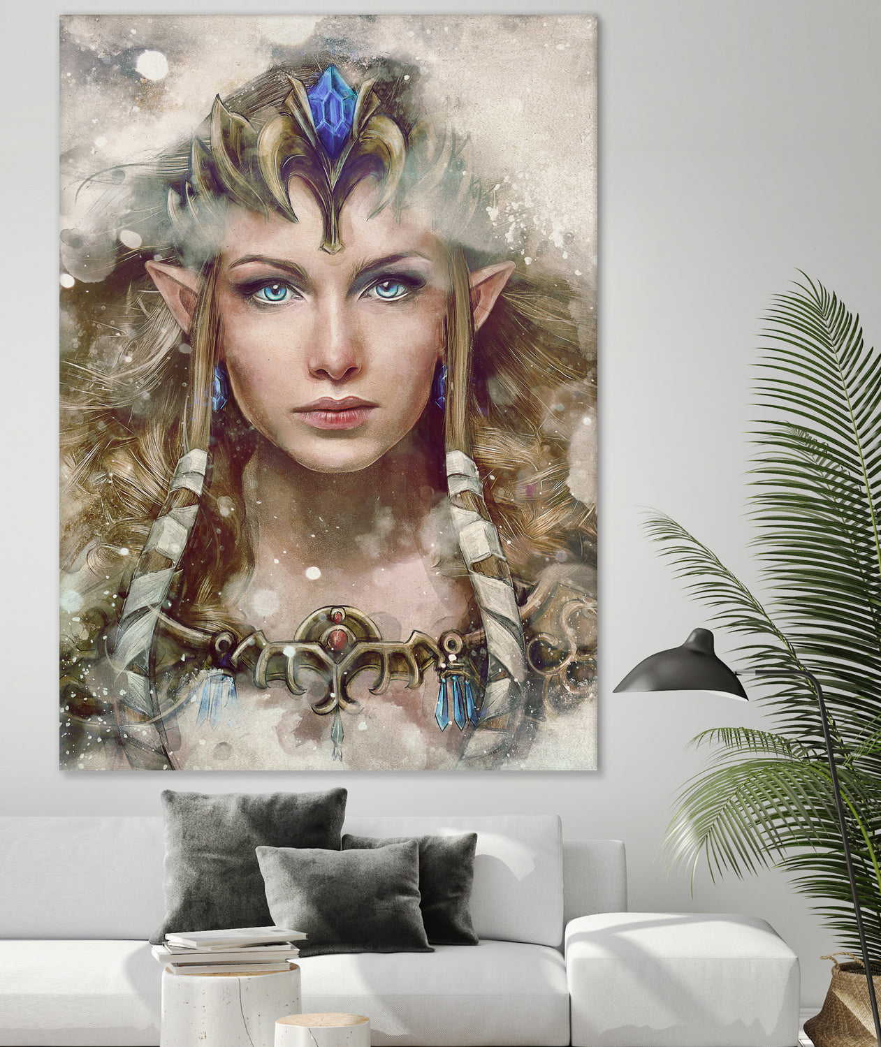 Epic Princess Zelda Portrait by Barrett Biggers on GIANT ART - brown digital painting