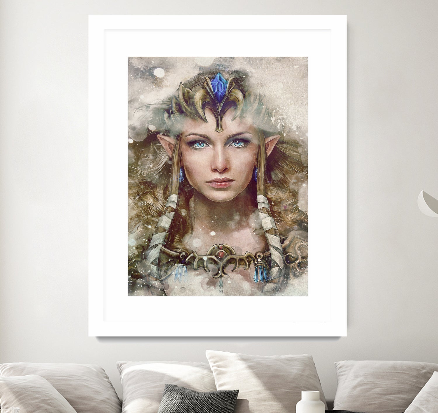 Epic Princess Zelda Portrait by Barrett Biggers on GIANT ART - brown digital painting