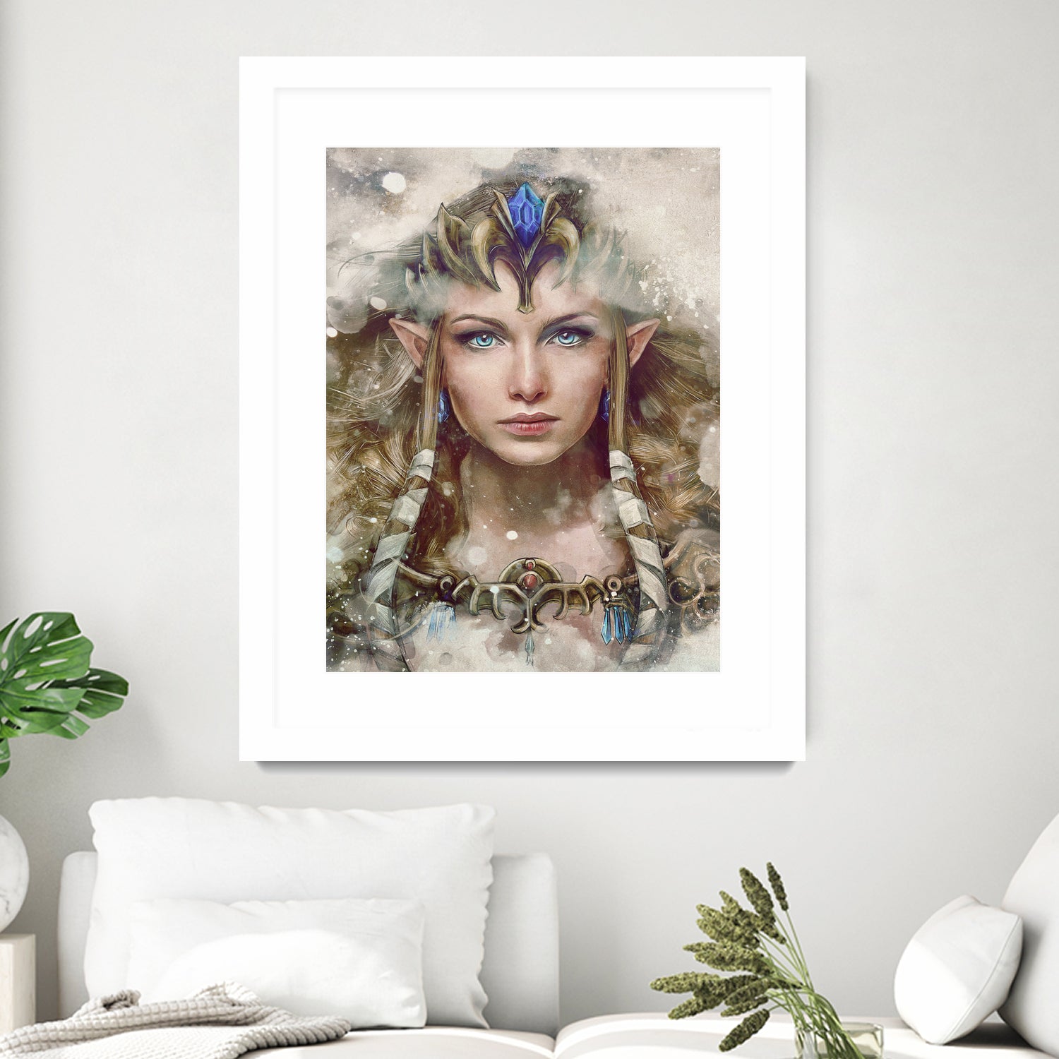 Epic Princess Zelda Portrait by Barrett Biggers on GIANT ART - brown digital painting