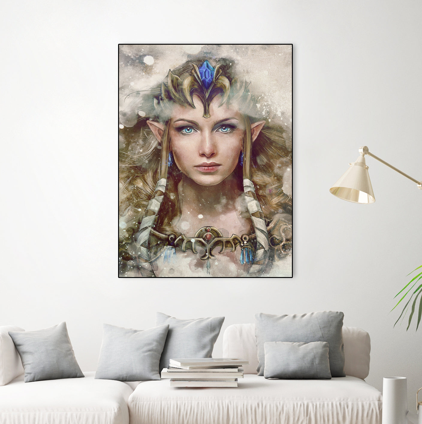 Epic Princess Zelda Portrait by Barrett Biggers on GIANT ART - brown digital painting