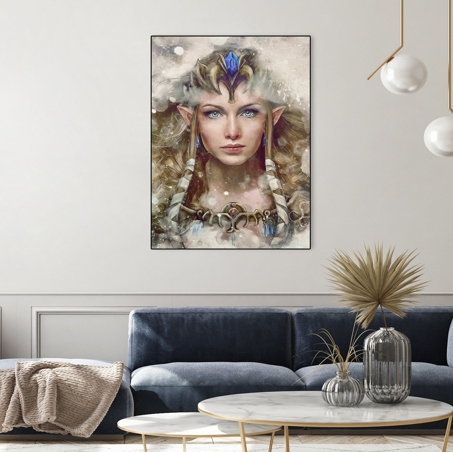 Epic Princess Zelda Portrait by Barrett Biggers on GIANT ART - brown digital painting