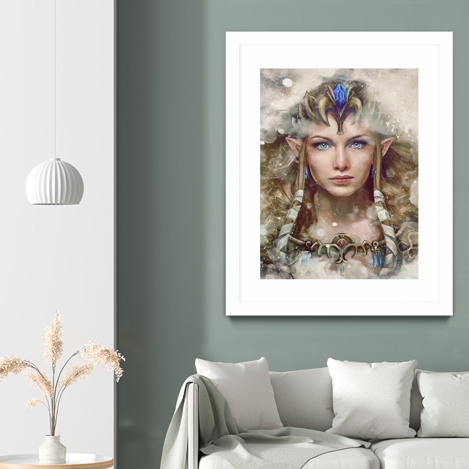 Epic Princess Zelda Portrait by Barrett Biggers on GIANT ART - brown digital painting