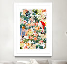 Floral and Pin Up Girls II Pattern by burcu korkmazyurek on GIANT ART - white digital painting