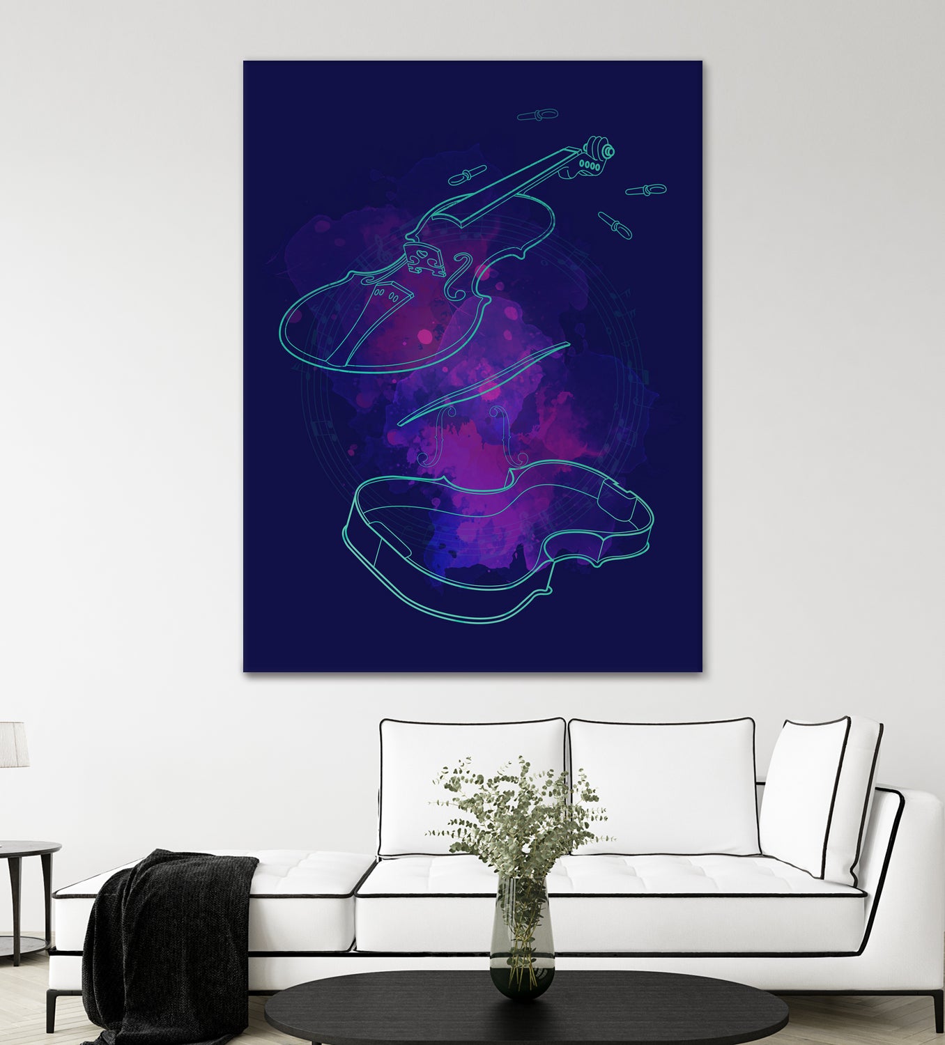 Violin Lines by Leandro Jorge on GIANT ART - fuchsia digital painting