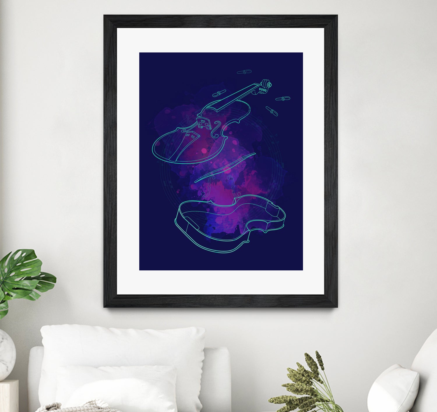 Violin Lines by Leandro Jorge on GIANT ART - fuchsia digital painting