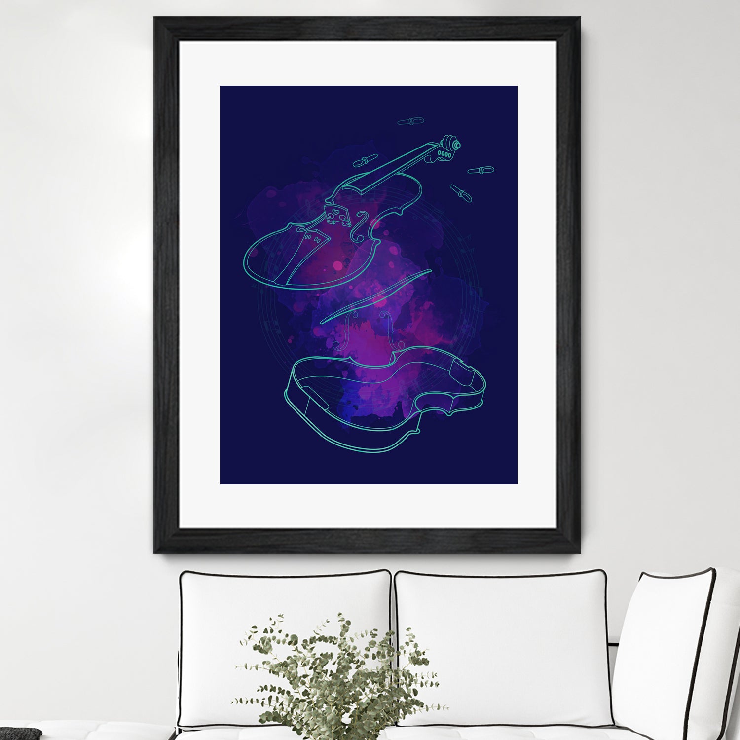 Violin Lines by Leandro Jorge on GIANT ART - fuchsia digital painting