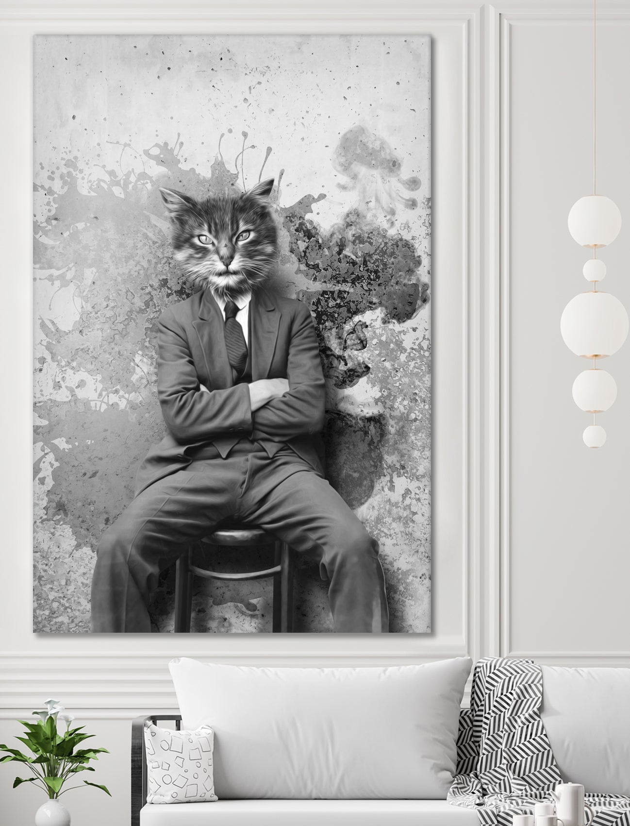 Gangster Cat Pepe Psyche by Pepe Psyche on GIANT ART - black digital drawing