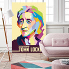 John Locke in Pop Art Portrait by Ahmad Taufiq on GIANT ART - white vector illustration