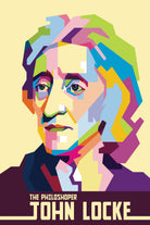 John Locke in Pop Art Portrait by Ahmad Taufiq on GIANT ART - white vector illustration