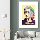 John Locke in Pop Art Portrait by Ahmad Taufiq on GIANT ART - white vector illustration