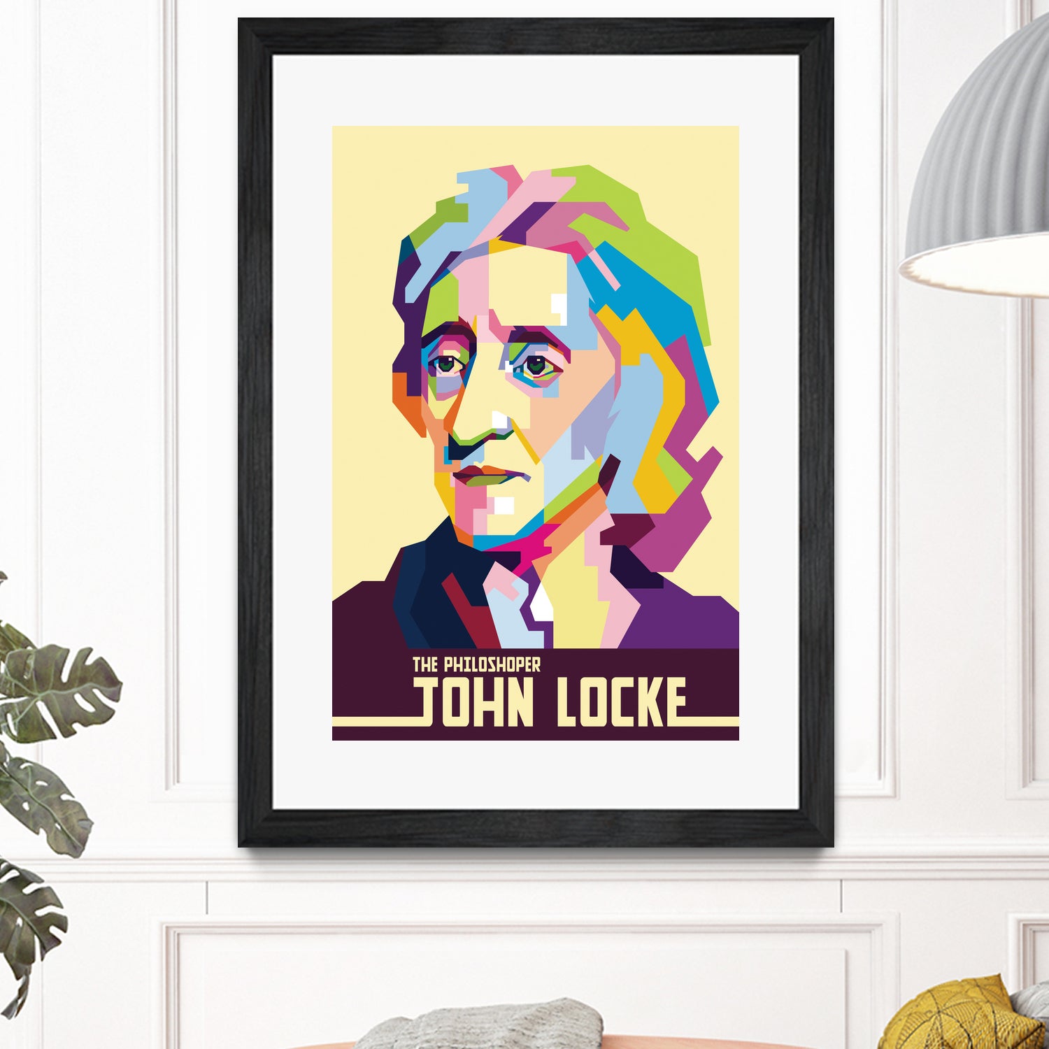 John Locke in Pop Art Portrait by Ahmad Taufiq on GIANT ART - white vector illustration