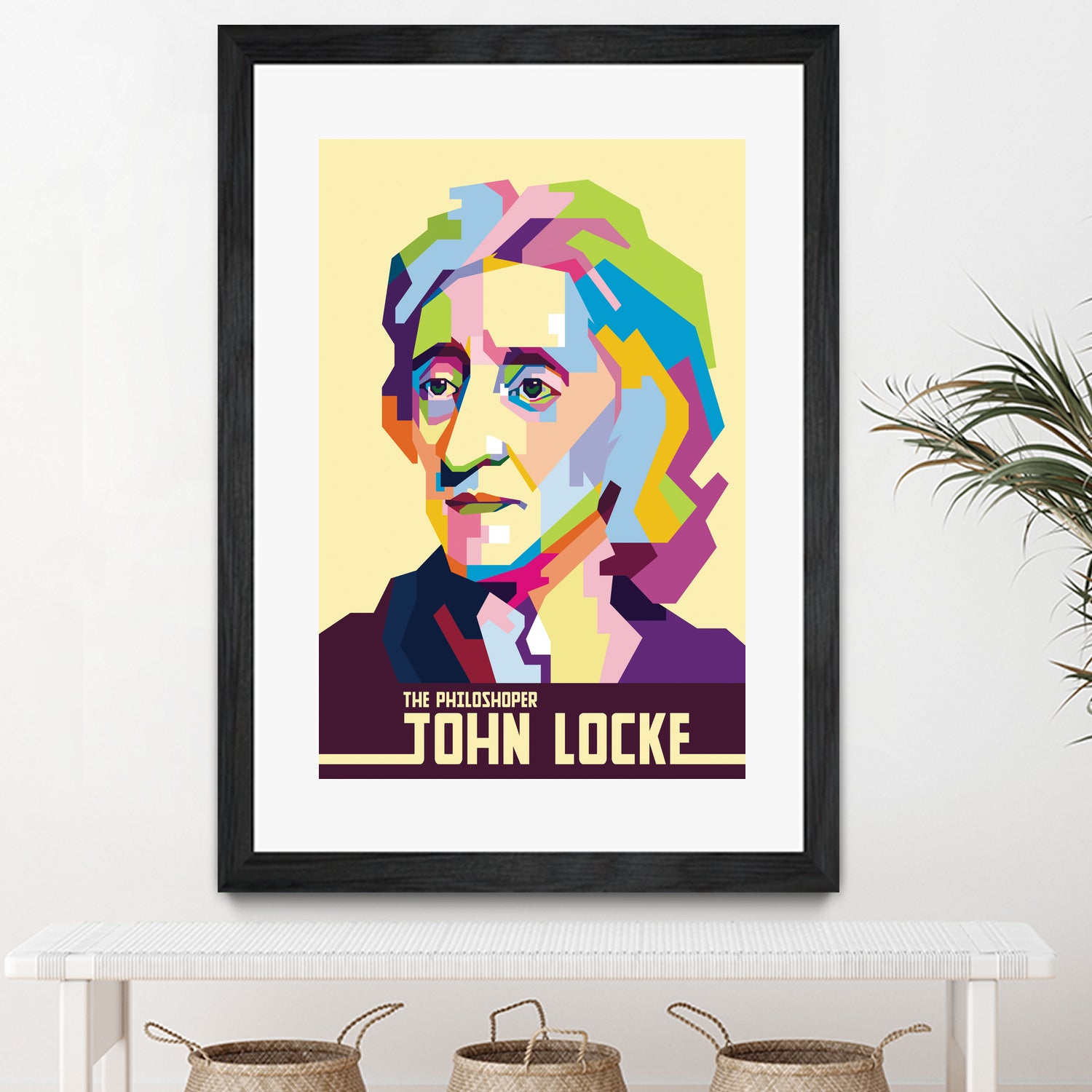 John Locke in Pop Art Portrait by Ahmad Taufiq on GIANT ART - white vector illustration